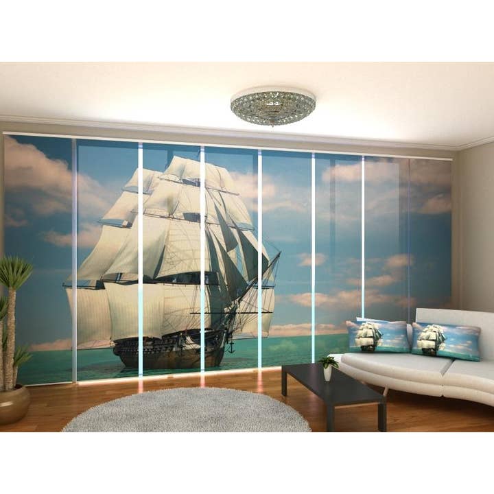 Conjunto de 8 Cortinas Magnifica Goletta Painel por atacado de IlyDecor
