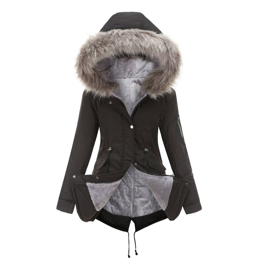 Marayn - Wholesale Coat - Women's - Warm Hooded MidLength Padded Parka Coat  Winter 202541