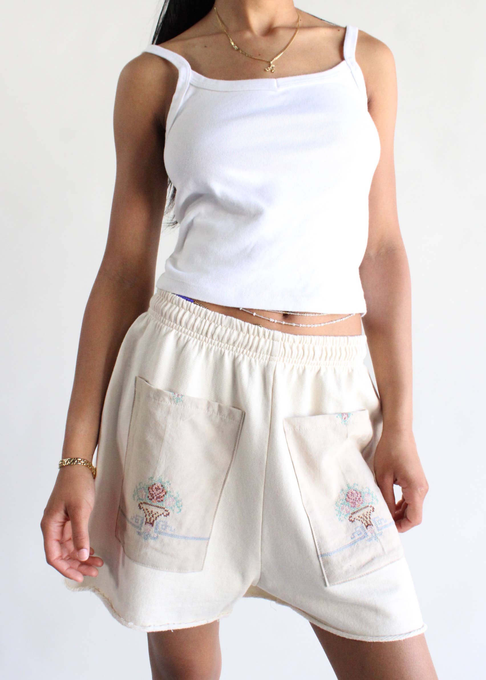 American Recycled Clothing - Wholesale Shorts - Women's - Sweat Short with Embroidered Front Pocket8