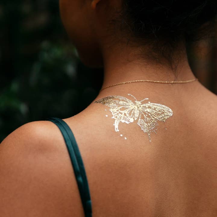 Tattly - Wholesale Temporary Tattoo - Flit (Gold) Tattoo Pair3