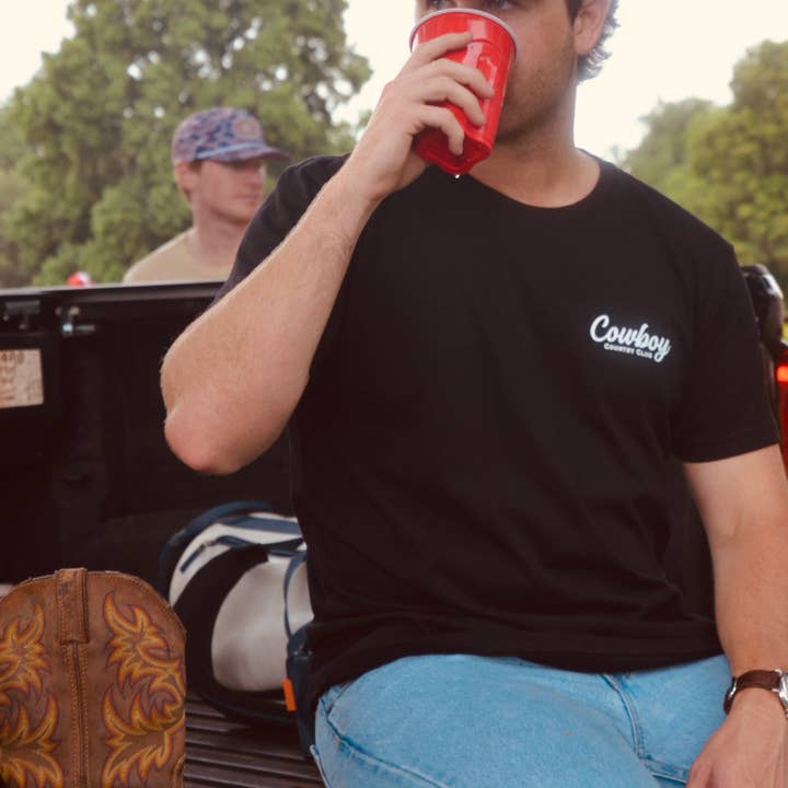 Cowboy Country Club - Wholesale Screen Printed T-Shirt - Men's - Cursive Club Graphic T-Shirt6