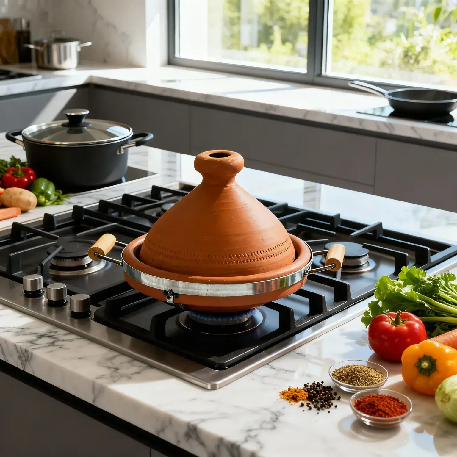 High crafty - Wholesale Cooking Pot - 🏺 Authentic Tagine with Handles – 30 cm Handmade Terracotta6