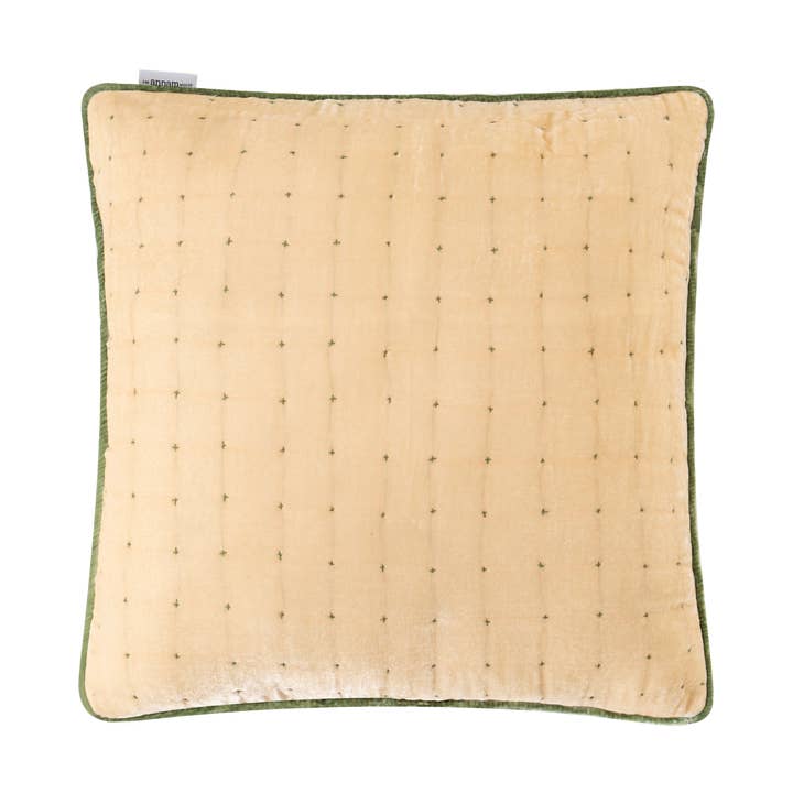 HANOI CUSHION - Sand x Green for wholesale by The Annam House