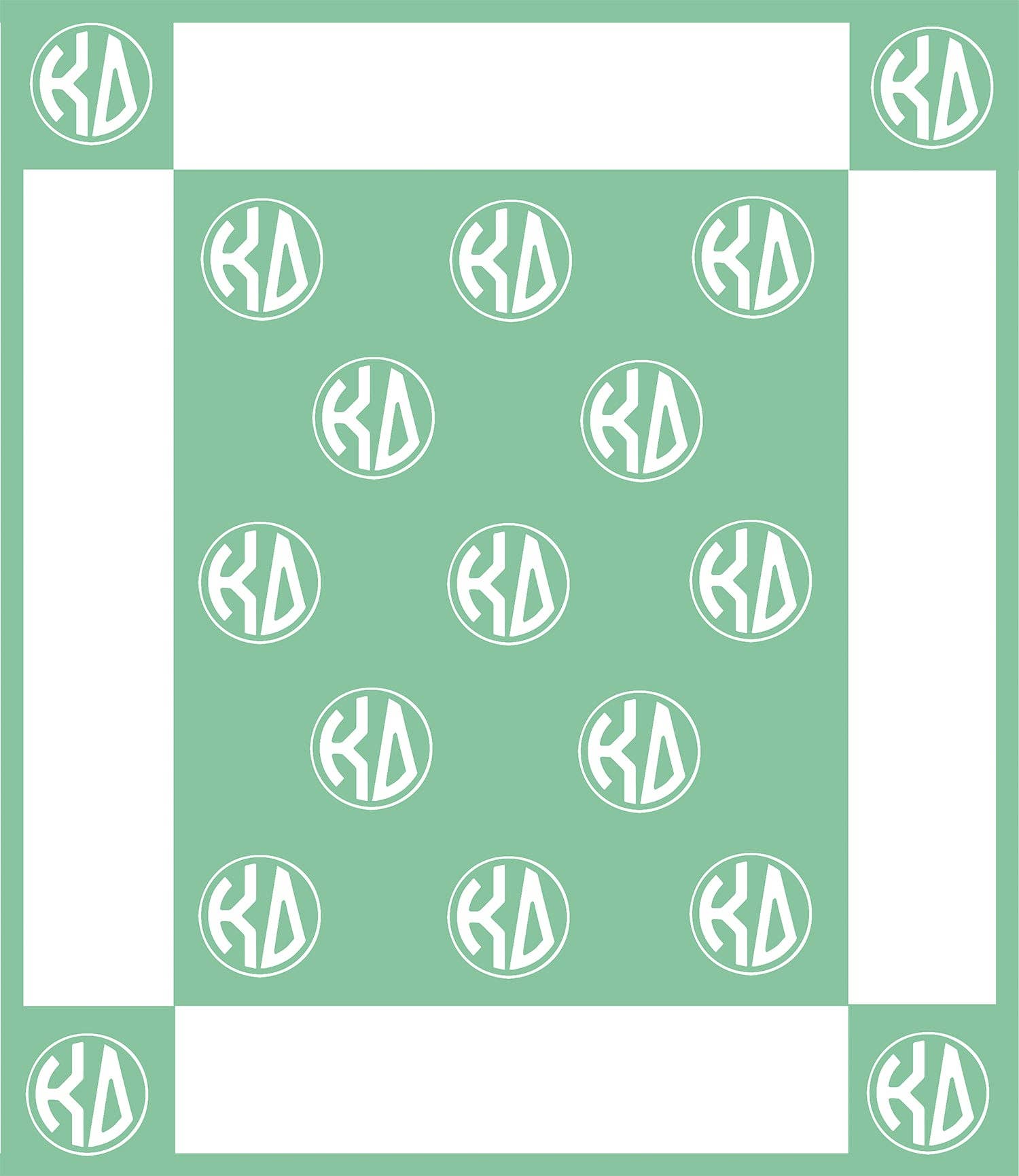 Over The Moon Greek - Wholesale Throw Blanket - Sorority Circle Monogram Blanket11