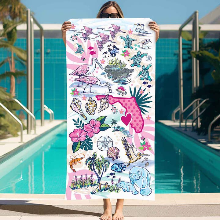 Asciugamano da spiaggia in Florida per sempre per la vendita all'ingrosso da parte di Katherine Way