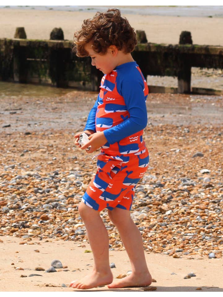 Toby Tiger - Wholesale Rashguard - Kids - Whale Waves Print Rash Vest2