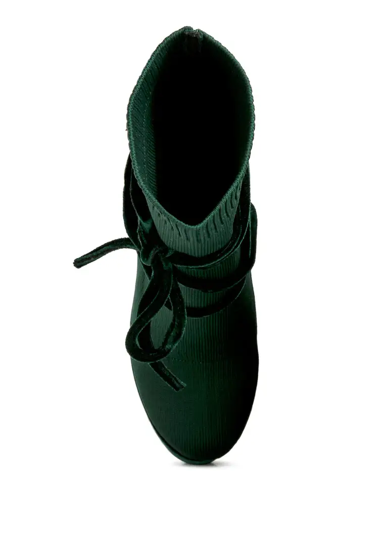 Rag Company – wholesale Booties – Women's – After Pay High Heeled Velvet Knitted Boot3