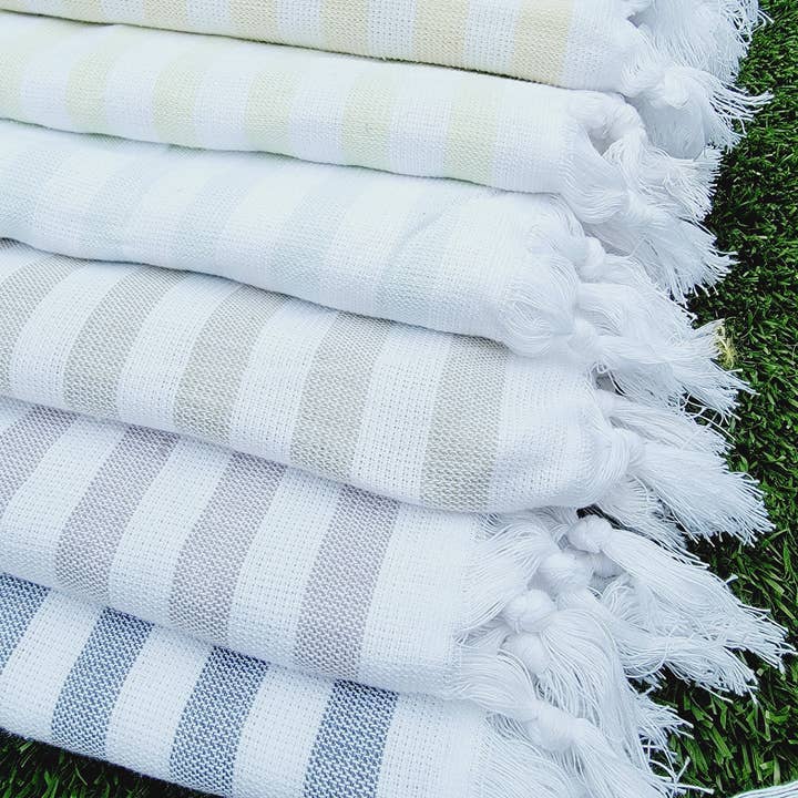 EBRU Home - Venta al por mayor Toallas de playa - Toalla de rizo de una cara, toalla de playa y baño sin arena, color beige