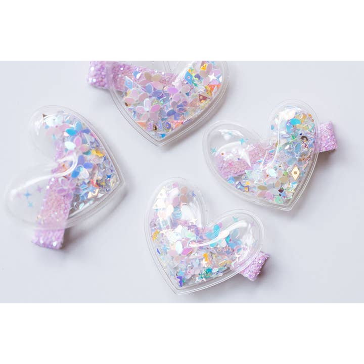 Shaker haarclipset - Purple Heart voor wholesale door Cheeky Plum