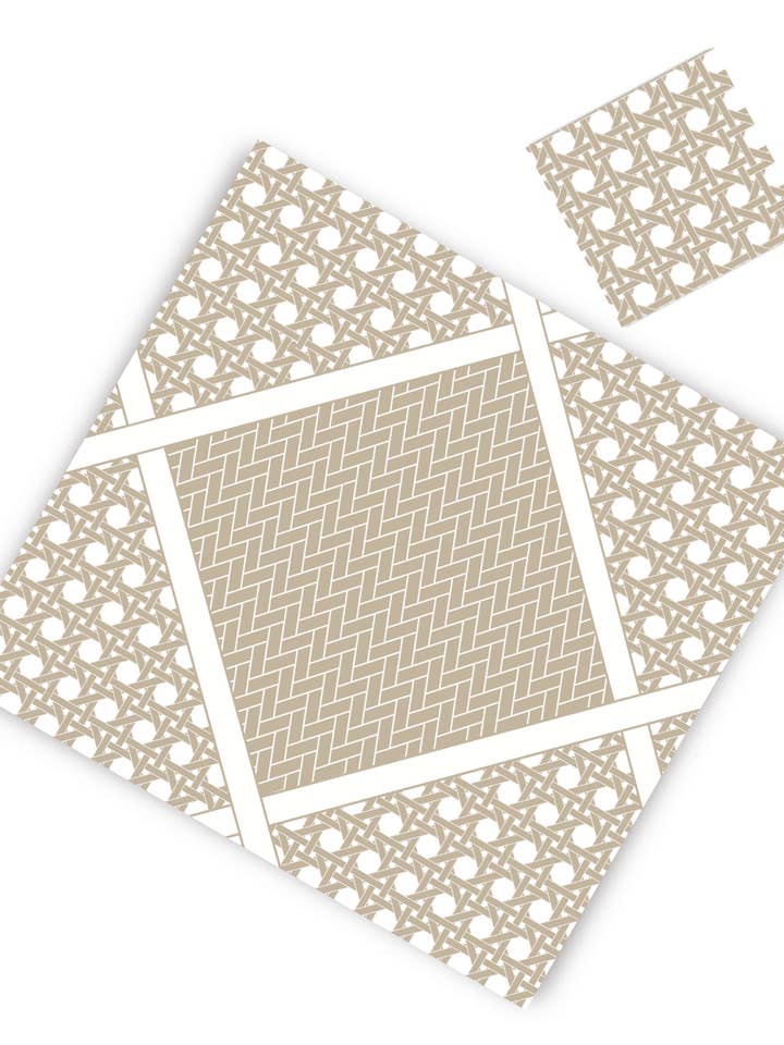 RATTAN DIAMONDS PAPER PLACEMAT for wholesale by C SQUARED DESIGN
