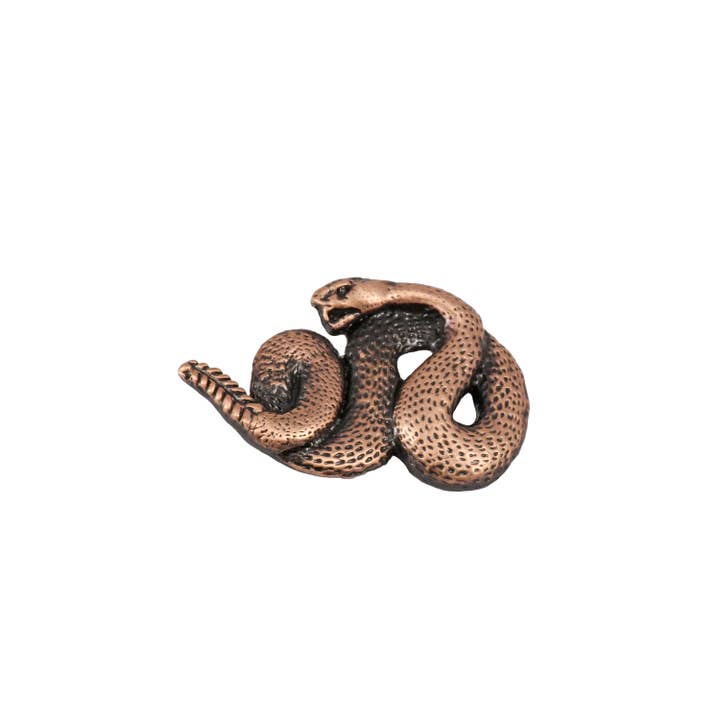 Creative Pewter Designs - Vendita all'ingrosso Spille - Spilla da bavero in peltro con serpente a sonagli e rettili, A0743