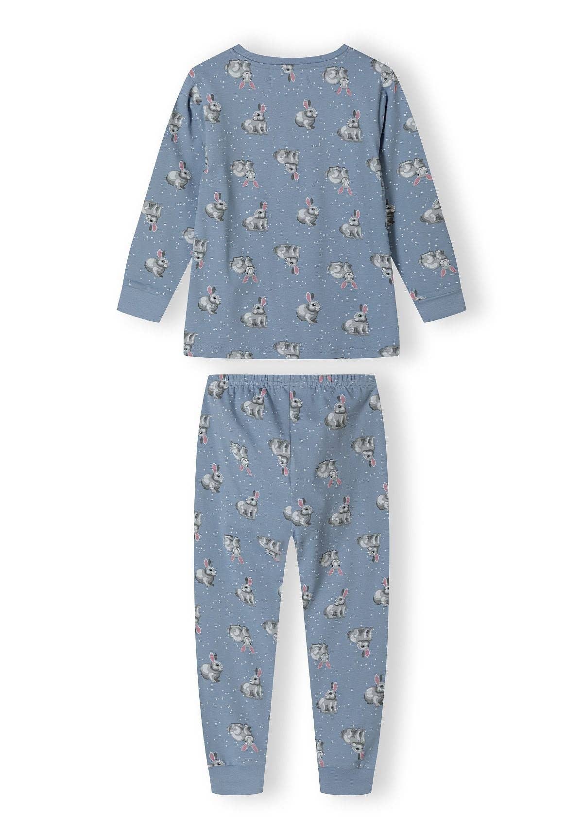 ljusblå Flickor 2-pack långärmade pyjamas med ribbade muddar ljusblå 9m-8y för wholesale på Faire12
