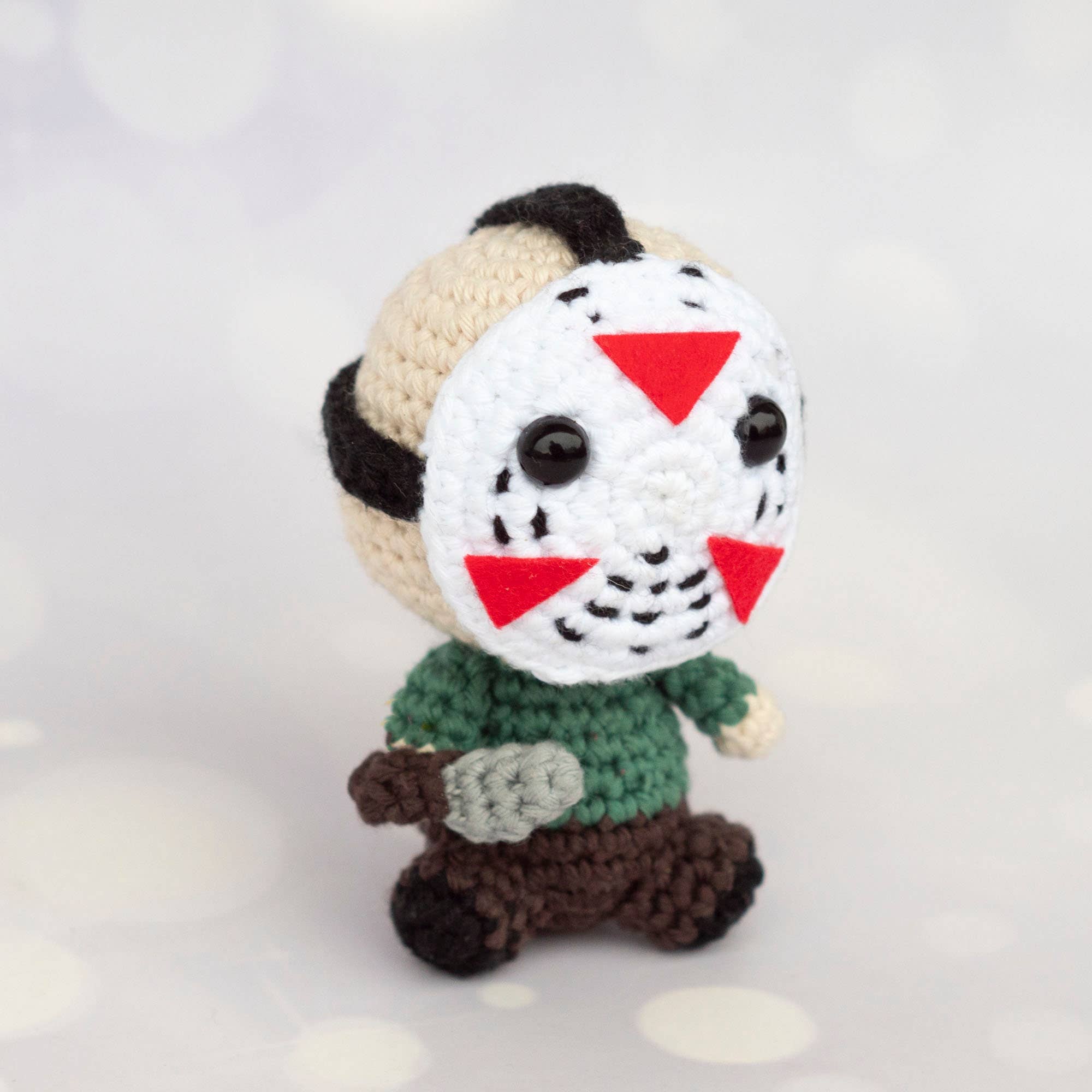 TOMOPOD LLC – wholesale Stuffed/plush toy – Kids & baby – Crochet Mini Jason Voorhees, Funny Doll Crochet Decor, Gift 6