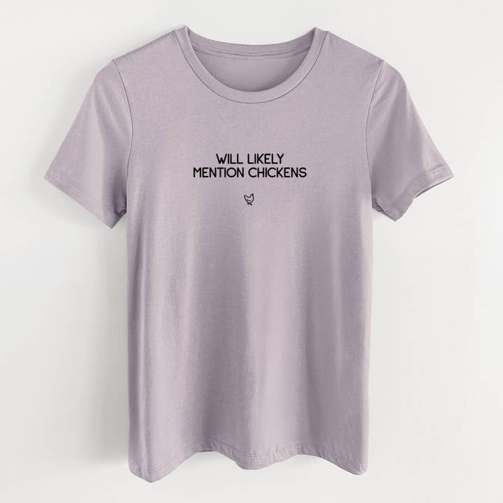 Évoquera probablement les poules - T-shirt décontracté léger pour femme 100 % coton col rond pour la vente par Inkopious