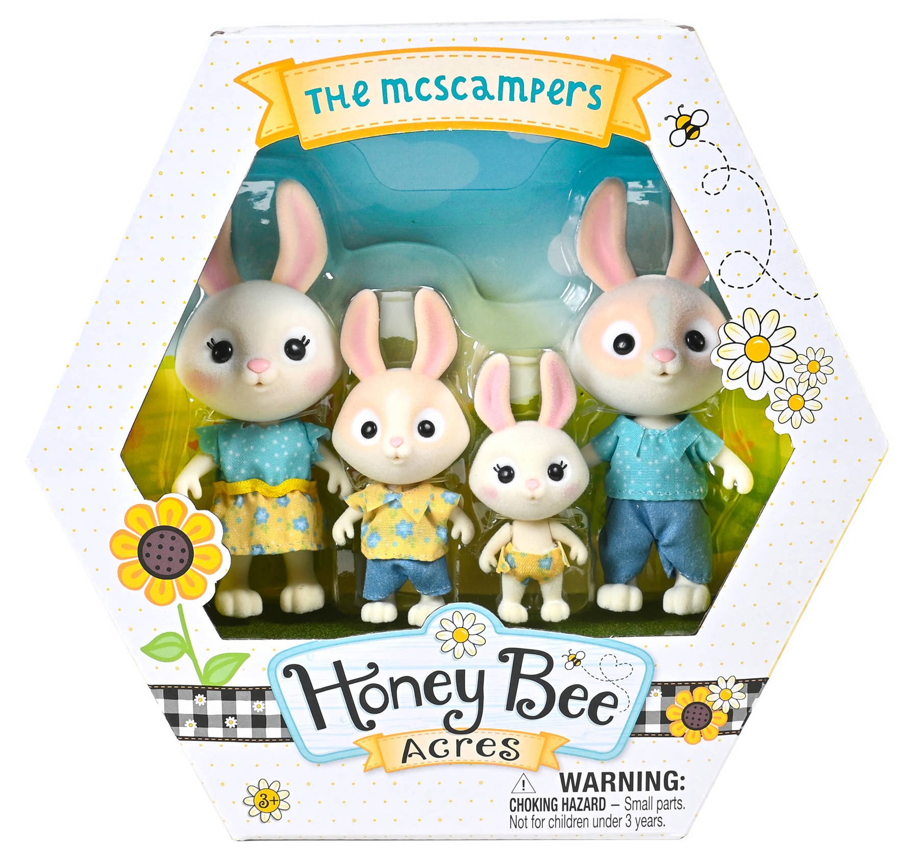 Variety Distributors - Wholesale Toy Set - Kids - Honey Bee Acres The McScampers Bunny Family Set