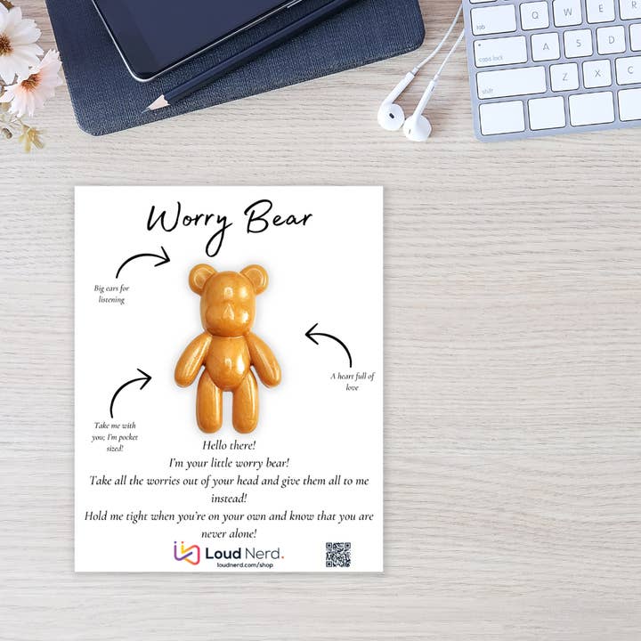 Loud Nerd - Wholesale Fidget Toy - Kids - Pocket Worry Bear