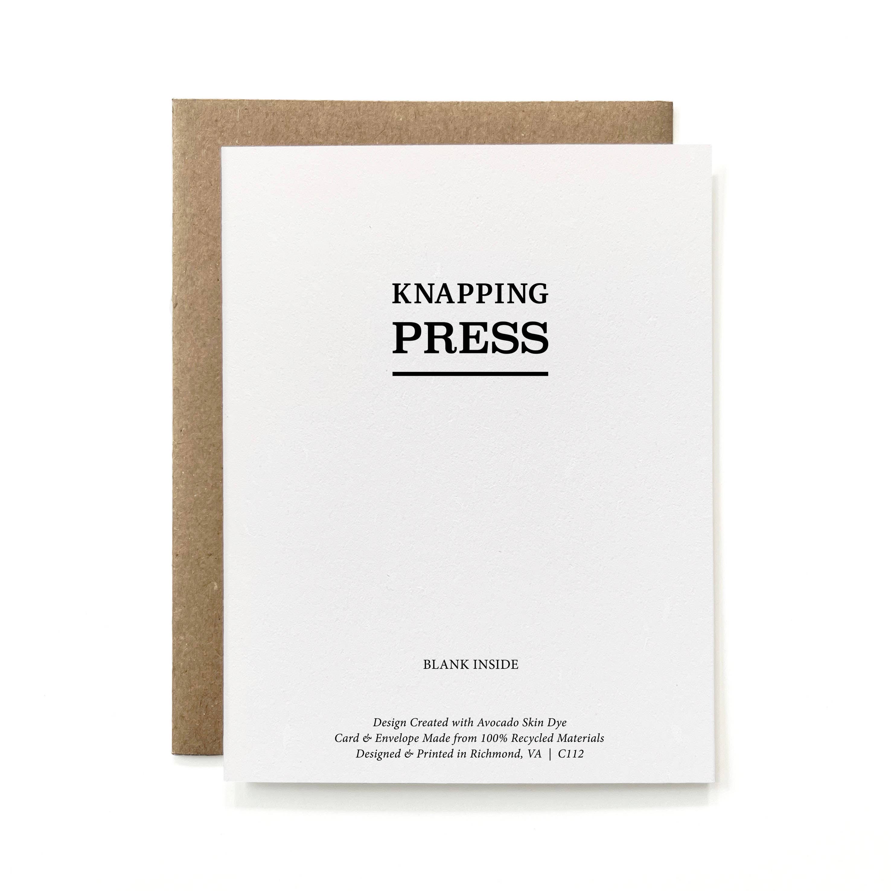 Knapping Press - Wholesale Everyday Greeting Card - 100% Recycled Heart Pattern Card1