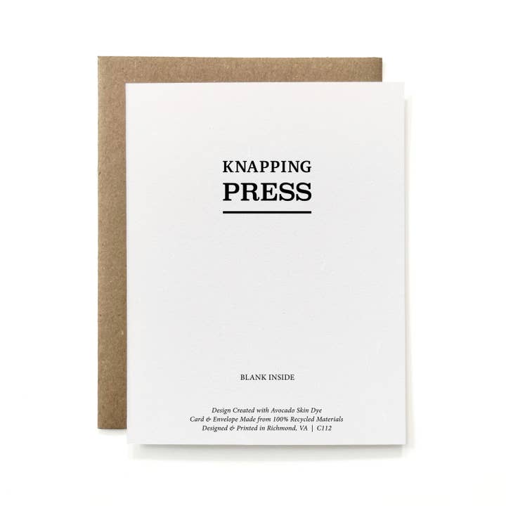 Knapping Press - Wholesale Everyday Greeting Card - 100% Recycled Heart Pattern Card1