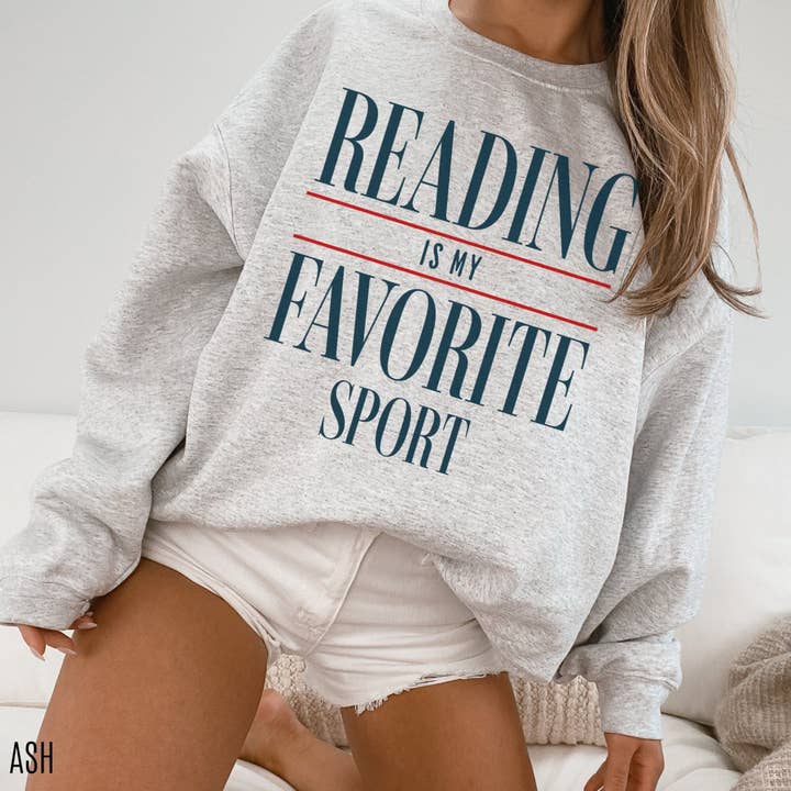 Vintage Reading Sweatshirt, Booklover Gift Bookish Librarian for wholesale by TheKingShirt