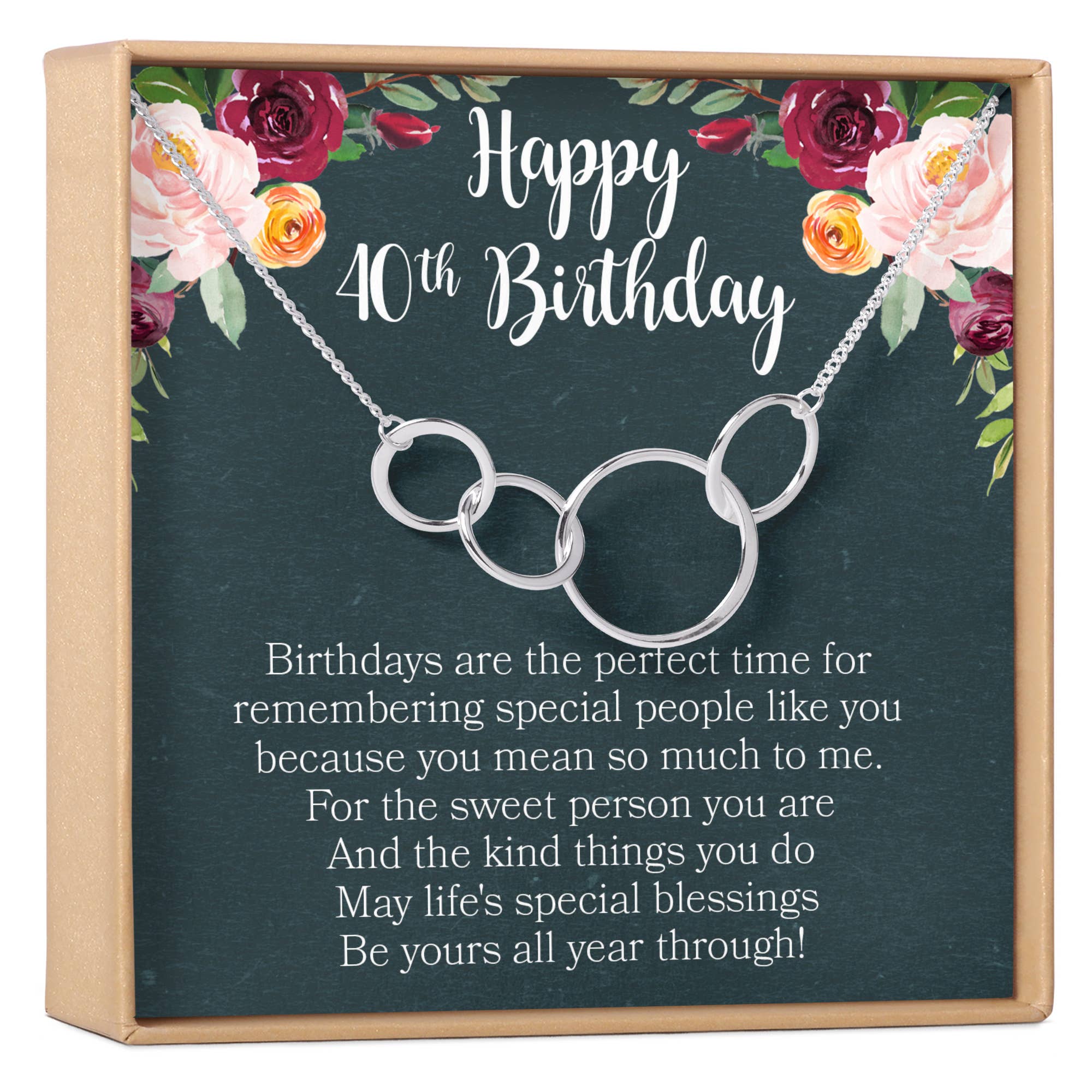 Gold 40th Birthday Necklace for wholesale on Faire0