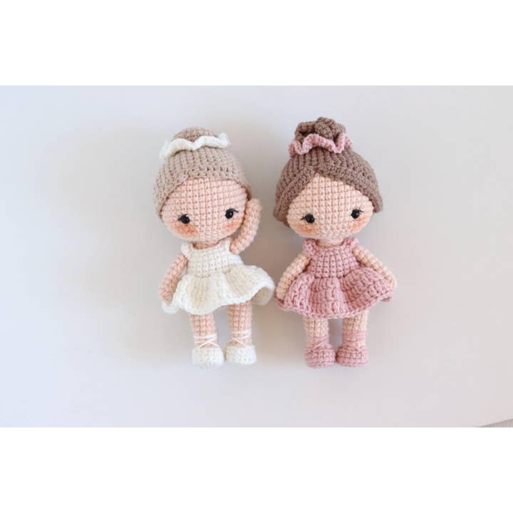 TOMOPOD LLC - Wholesale Stuffed/Plush Toy - Kids & Baby - Crochet Ballerina Dolls, Lovely Amigurumi Doll Wearing Dress4