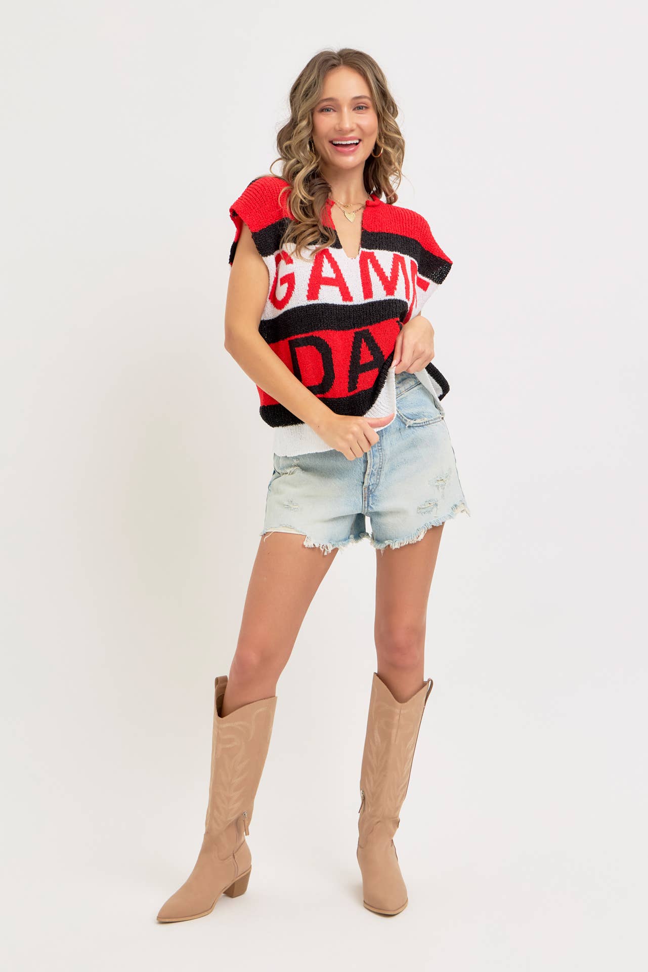 Sweet Lovely by Jen - Vendita all'ingrosso Top in maglia - Donna - GIORNO DELLA PARTITA PERFETTO PER MOSTRARE IL TUO SPIRITO DI SQUADRA CON STILE12