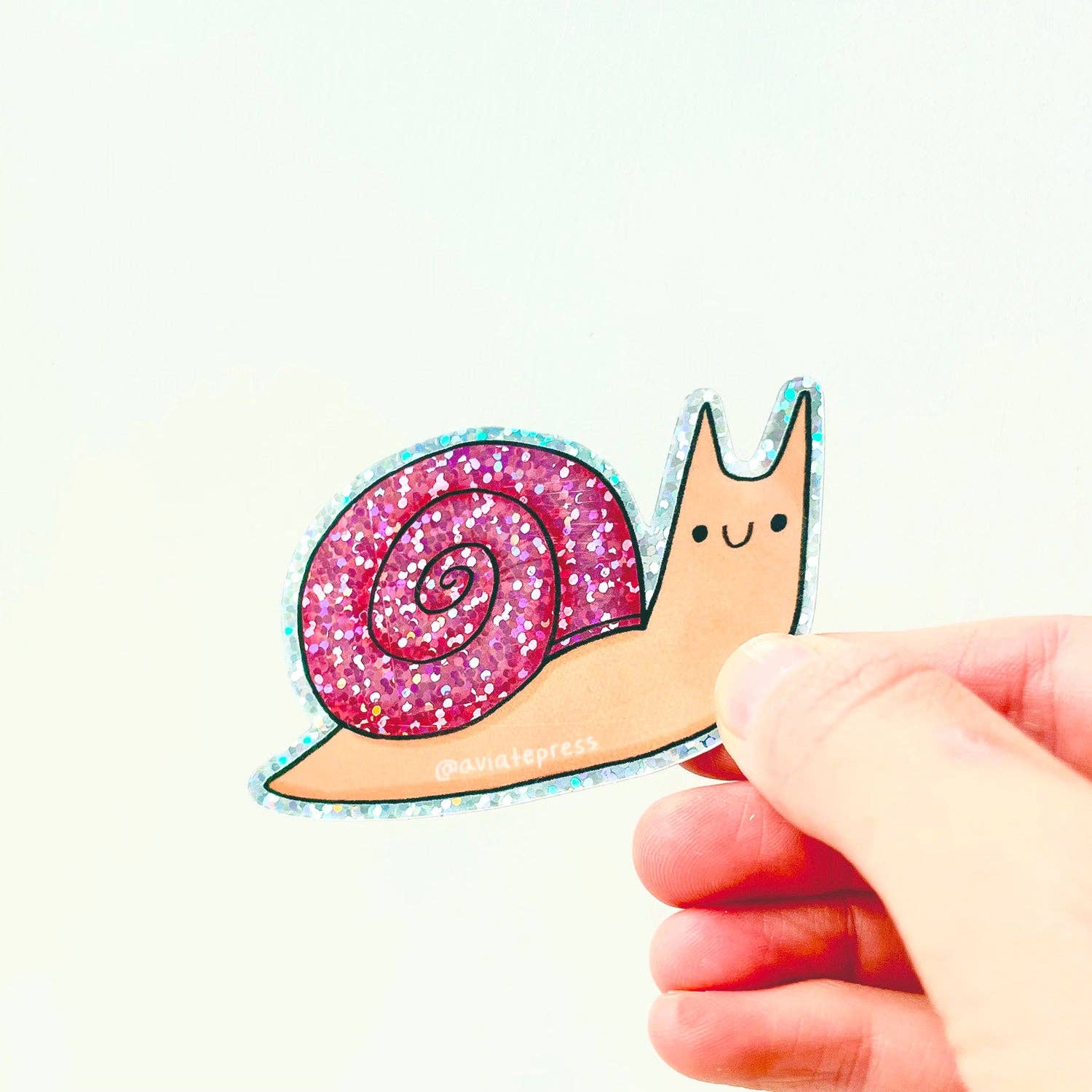 Aviate Press - Wholesale Sticker - Sparkly Snail Sticker2