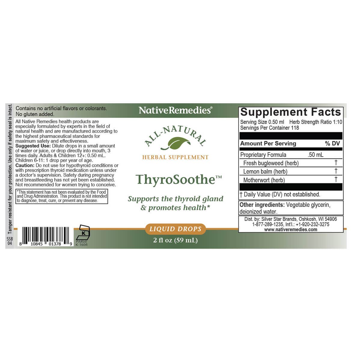 Native Remedies - Wholesale Oral Supplement/Vitamin - NativeRemedies® ThyroSoothe™4
