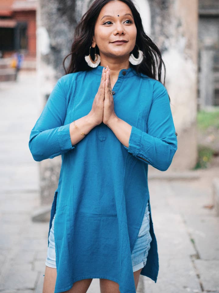 Namaste - Wholesale Tunic - Women's - Kathmandu 3/4 Sleeve Ladies Kurta