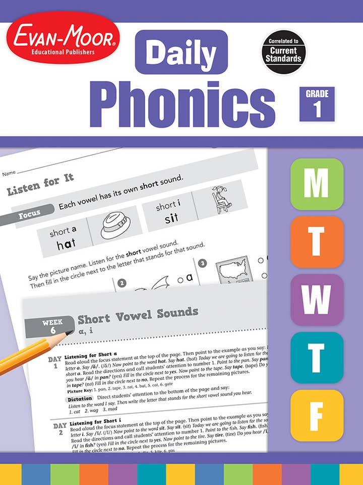 Daily Phonics, Grade 1 Teacher Edition for wholesale by Evan-Moor Educational Publishers