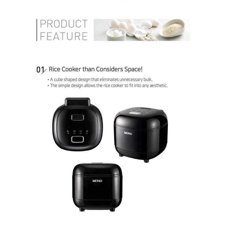 KEY Company - Wholesale Kitchen Appliance - Mono Micom Electric Rice Cooker 3 Cups Black6