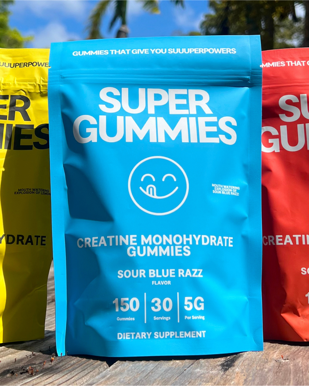 Super Gummies - Wholesale Oral Supplement/Vitamin - Creatine Monohydrate Gummies - Sour Blue Razz1