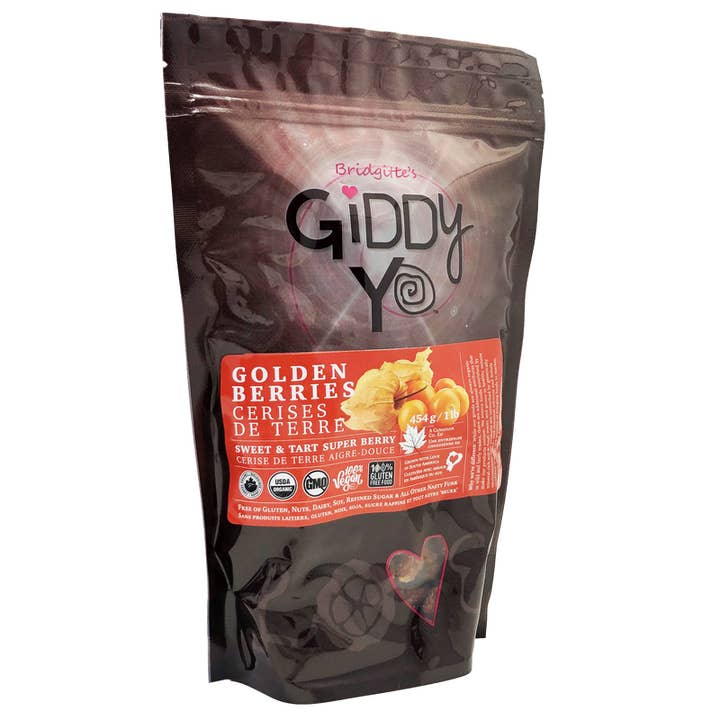GOLDEN BERRIES, 1 LB, ORGANIC, SULPHITE-FREE, ZERO ADDITIVES for wholesale by Giddy Yo