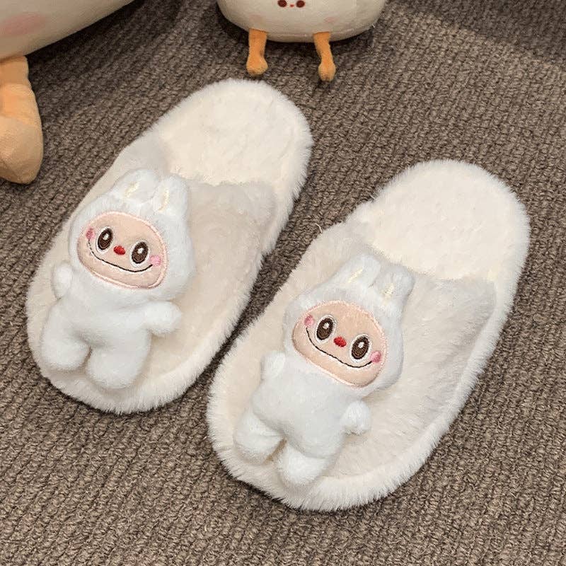 Little Trendy - Wholesale Slippers - Kids - Cute monster plush home slippers0