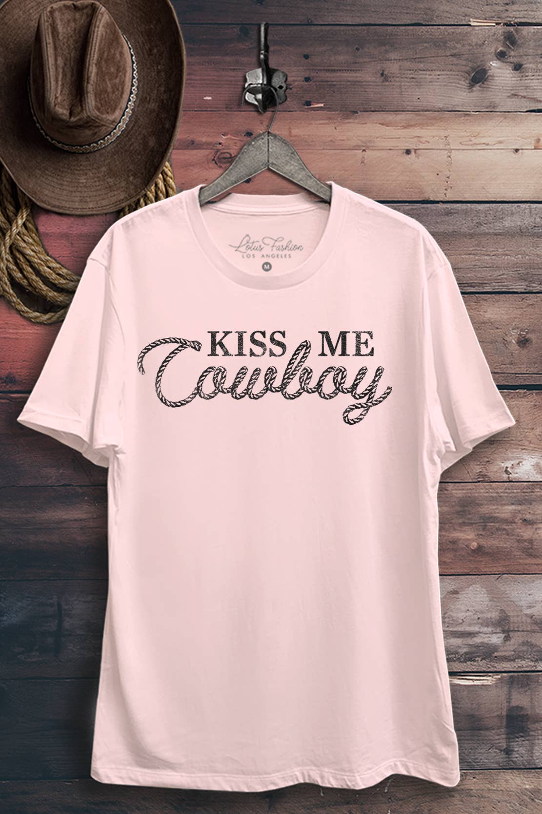 Lotus Fashion Collection – wholesale T-shirt (graphic) – women's – Kiss Me Cowboy Graphic Top6