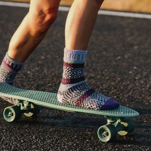 Solmate Socks - Wholesale Socks - Women's - Wisteria Crew Socks | Eco-Friendly & Made in the USA