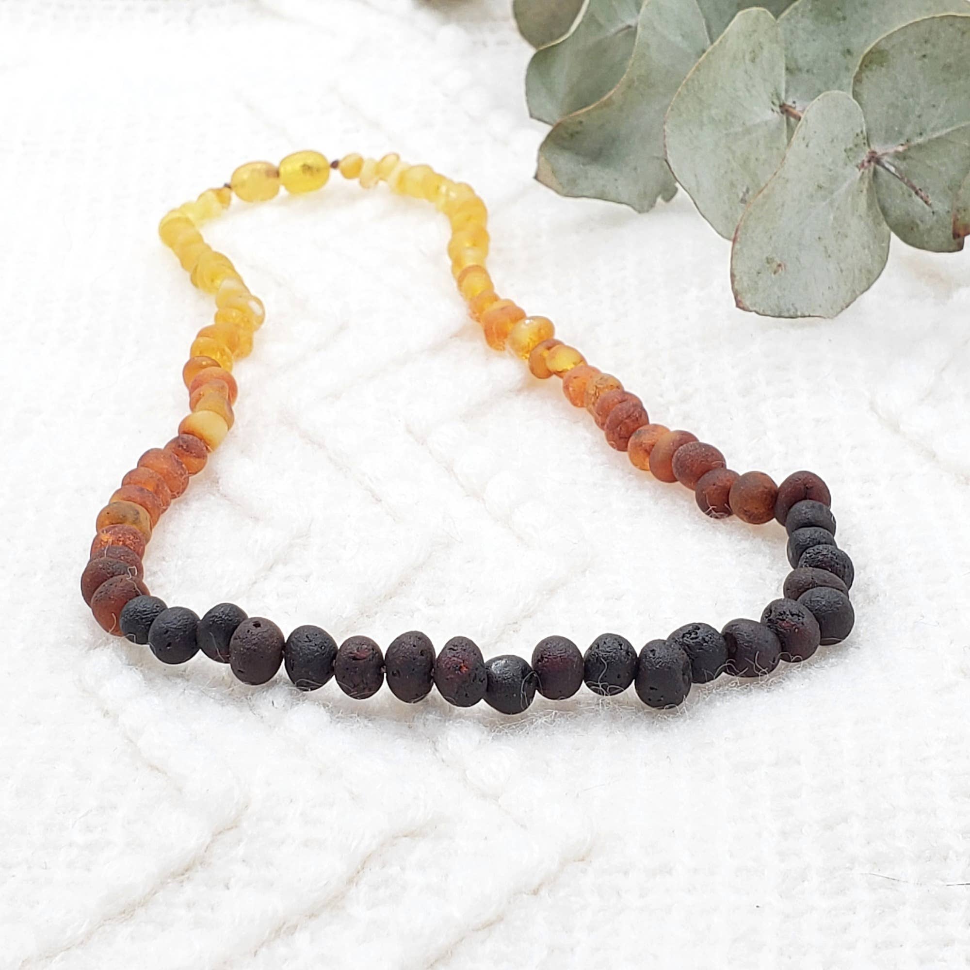 R.B. Amber Jewelry - Wholesale Beaded/Pearl Necklace - Adults | Raw Ombre Baltic Amber Necklace3