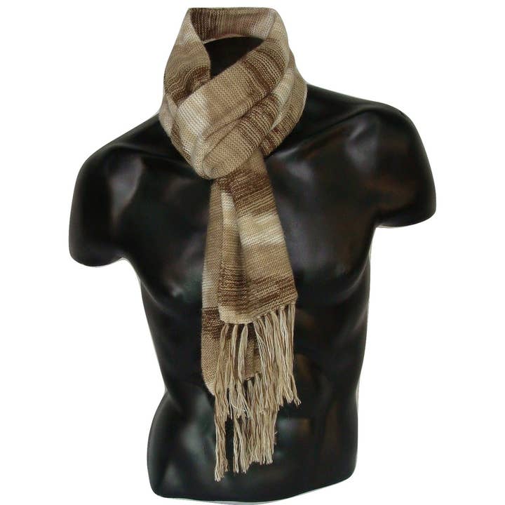Sanyork Fair Trade - Wholesale Scarf – Women's - Color Blend Alpaca Fiber 100% Hand Knit with Tassels1