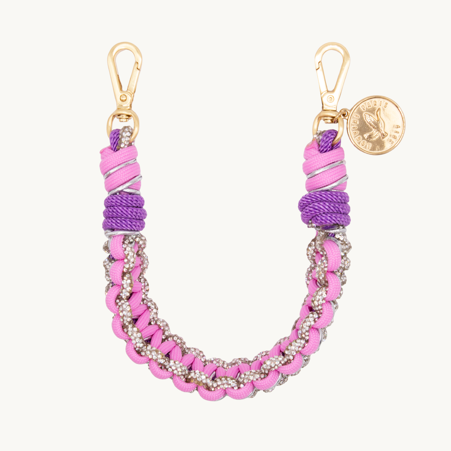 Louvini Paris - Wholesale Woven/Braided Bracelet - CORDON PETIT CLEO - ROSE0