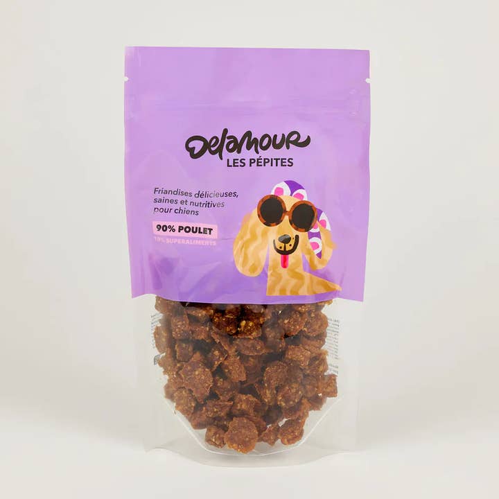 Les Pépites (Recharge) - Air-dried chicken snacks (150g) for wholesale by Delamour