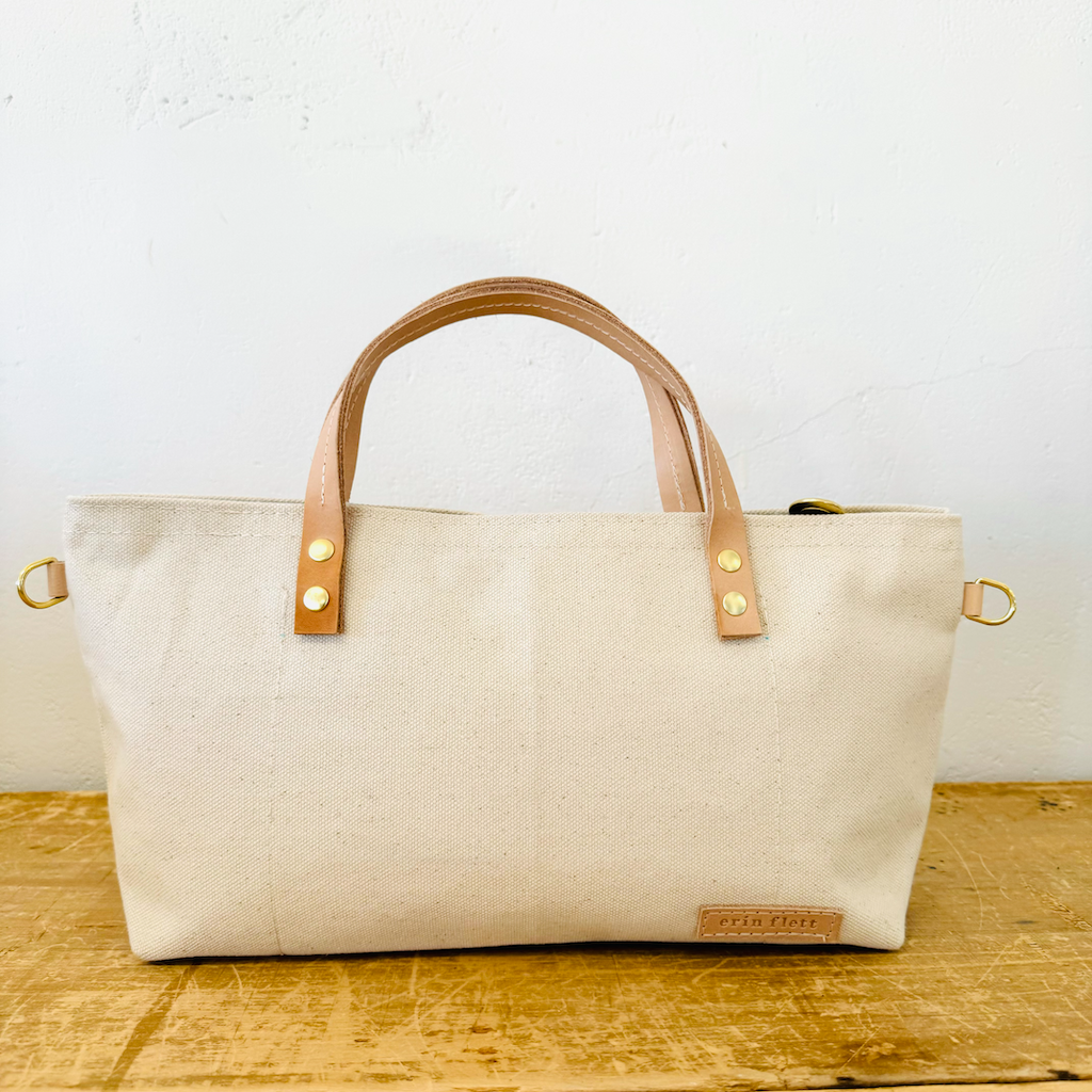 Erin Flett - Wholesale Satchel - Women's - New Satchel Bag in Neutral floral Aster Black6