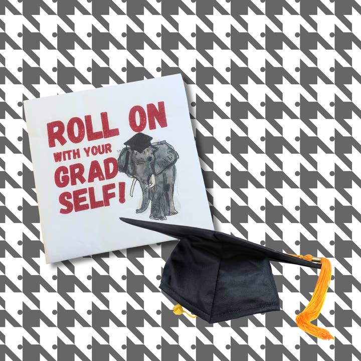 Hey Y'all Party – wholesale Disposable napkin – Roll on with Your Grad Self Graduation Napkins1