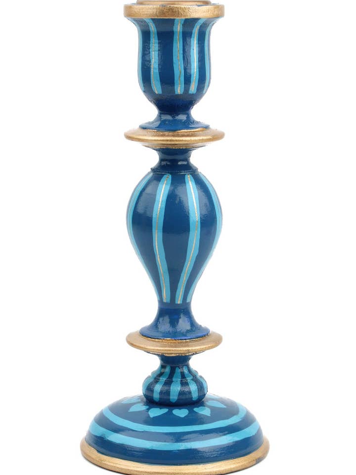 BLAUER STREIFEN GROSSER KERZENHALTER für den Großhandel von My Doris