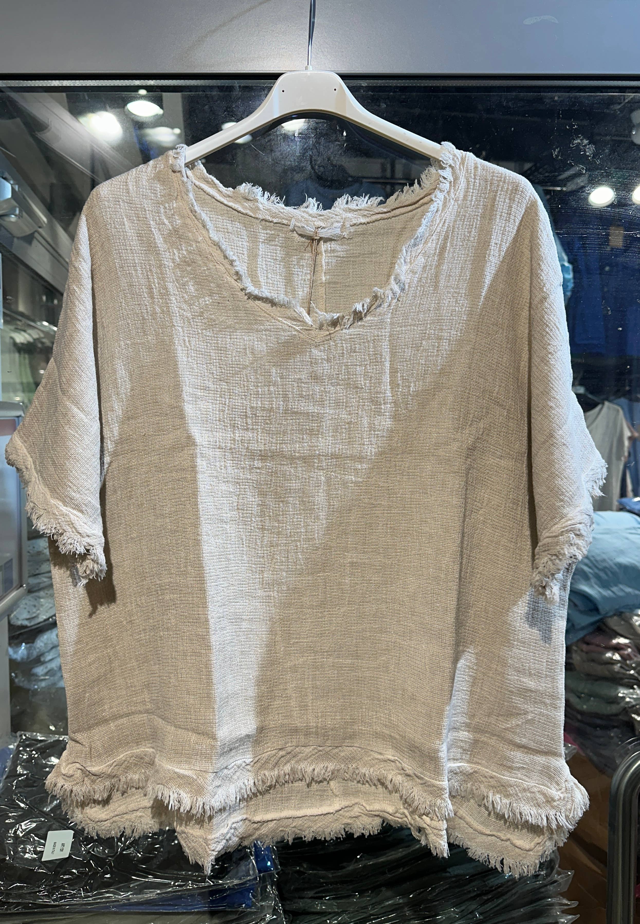 LÉA & LUC - Wholesale Blouse – Women’s - Plain blouse in 50% Linen and 50% Cotton REF. 982835