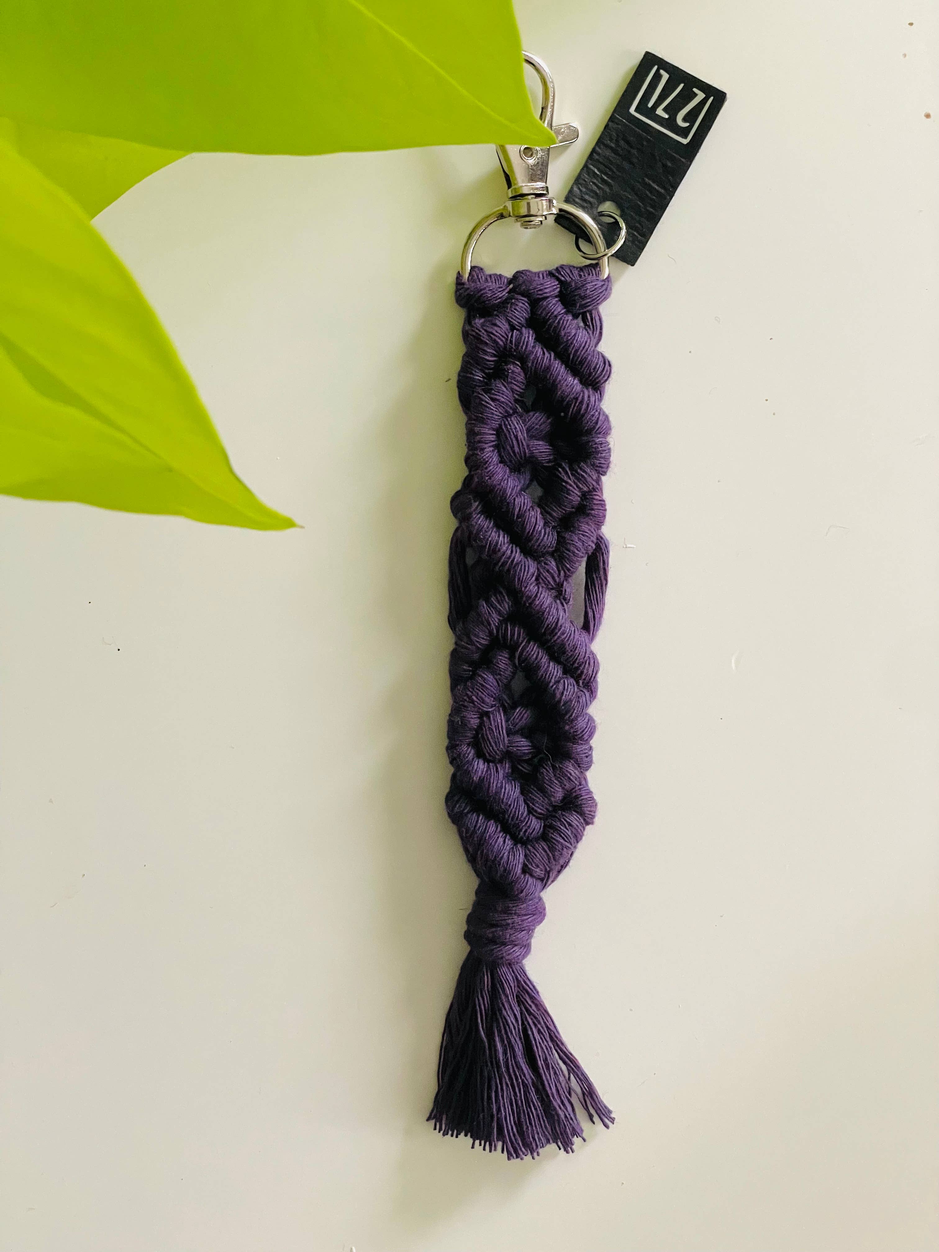 27 and Looming - Wholesale Keychain - Women's - Diamond Macrame Keychain, Boho, Bag Charm, Accessory, Woven3
