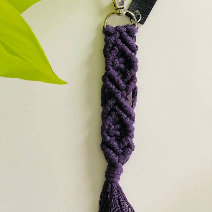 27 and Looming - Wholesale Keychain - Women's - Diamond Macrame Keychain, Boho, Bag Charm, Accessory, Woven3