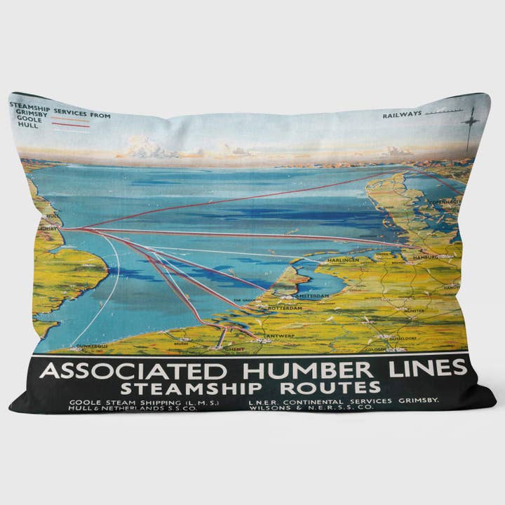 Steamship Routes - Associated Humber Lines Lner-lms 1930 for wholesale by ART CUSHIONS