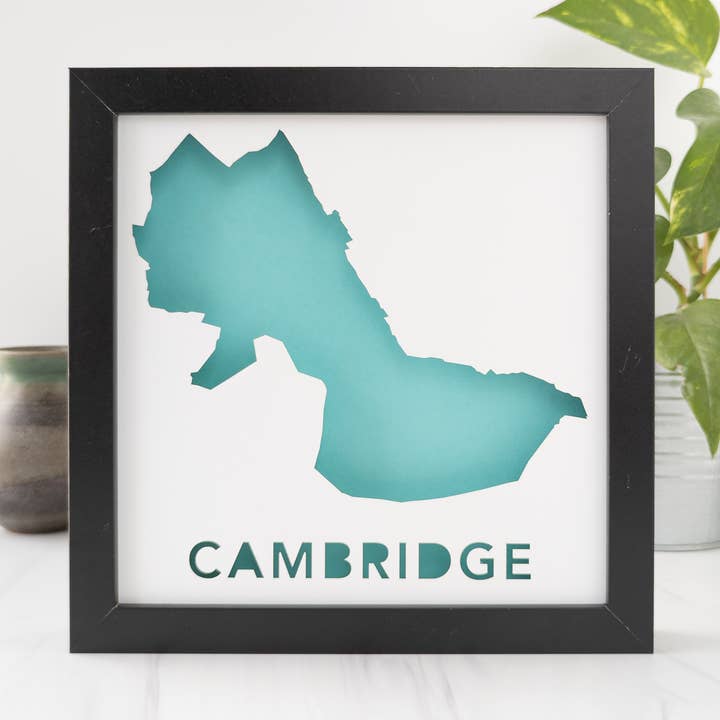 Cambridge Massachusetts Paper Place Map Art for wholesale by yeiou paper objects