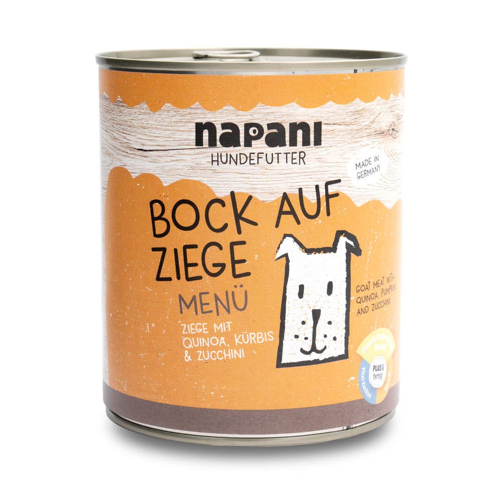 napani GmbH & Co. KG - Wholesale Pet Food - Dog - “Bock on goat” menu 800 g - monoprotein, compatible