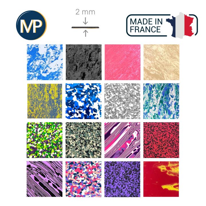 PE EVA-Abdeckung - Shore 30 - 2 mm - 1035 x 1030 mm - 15 Farben für den Großhandel von My Podologie